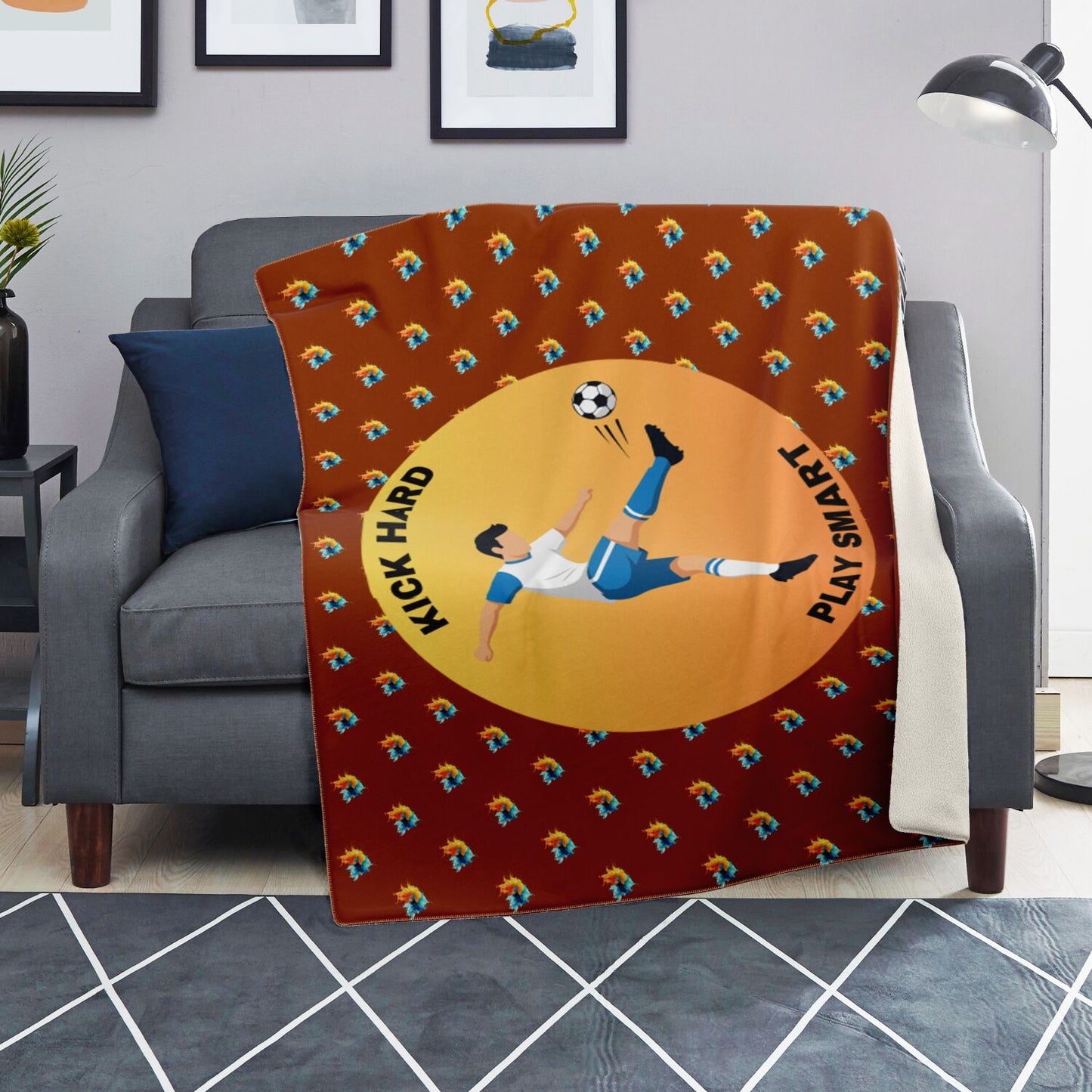 Kick Hard Play Hard - Square Blanket