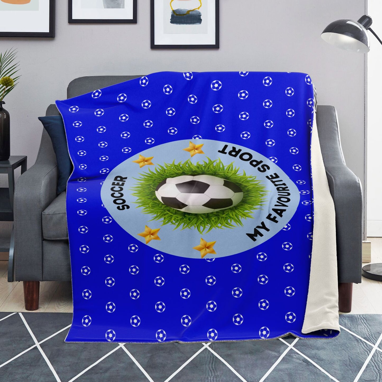 Soccer My Favourite Sport - Square Blanket