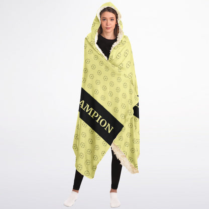 Soccer Champion Yellow - Hooded Blanket