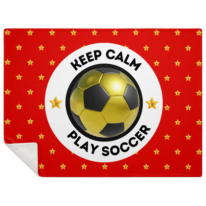 Keep Calm & Play Soccer - Square Blanket