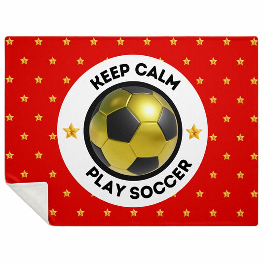 Keep Calm & Play Soccer - Square Blanket
