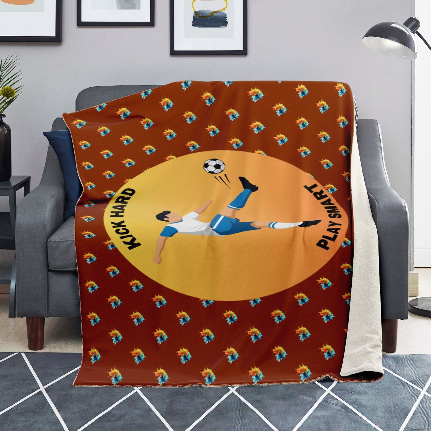 Kick Hard Play Hard - Square Blanket