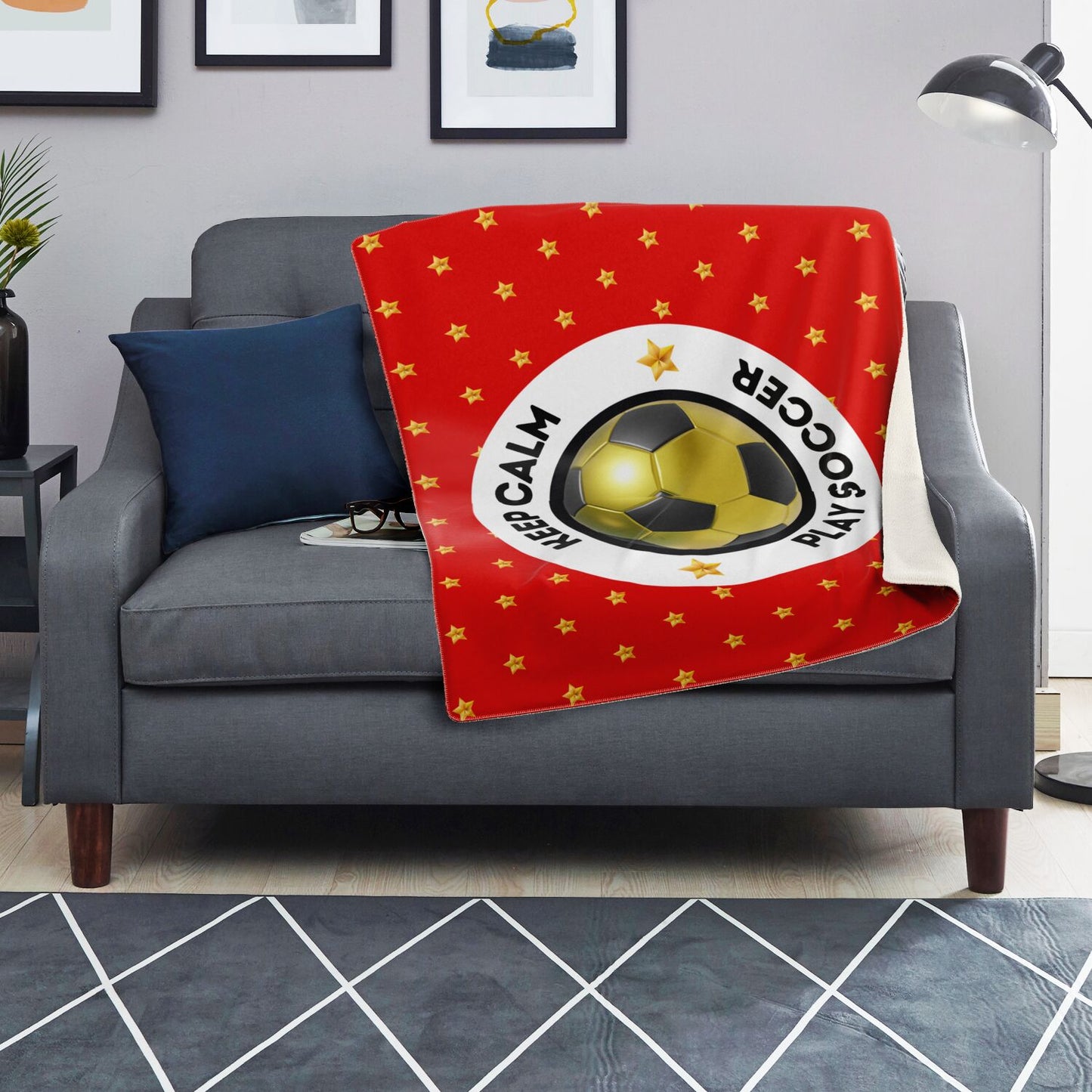 Keep Calm & Play Soccer - Square Blanket