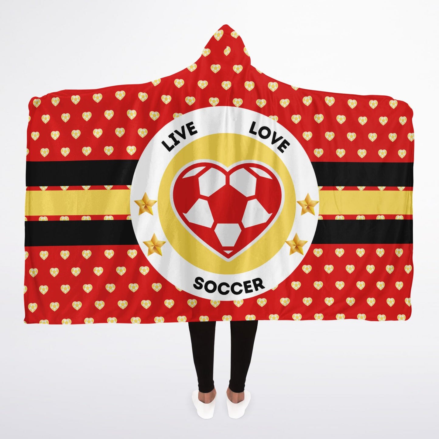 Live Love Soccer - Hooded Blanket