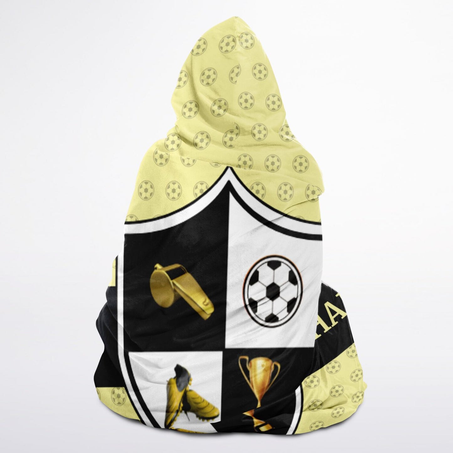 Soccer Champion Yellow - Hooded Blanket