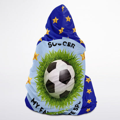 Soccer My Favourite Sport - Hooded Blanket