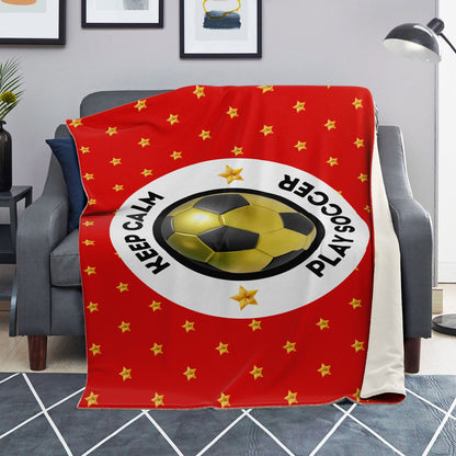 Keep Calm & Play Soccer - Square Blanket