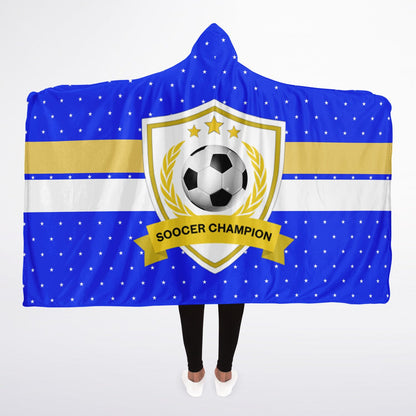 Soccer Champion Blue - Hooded Blanket