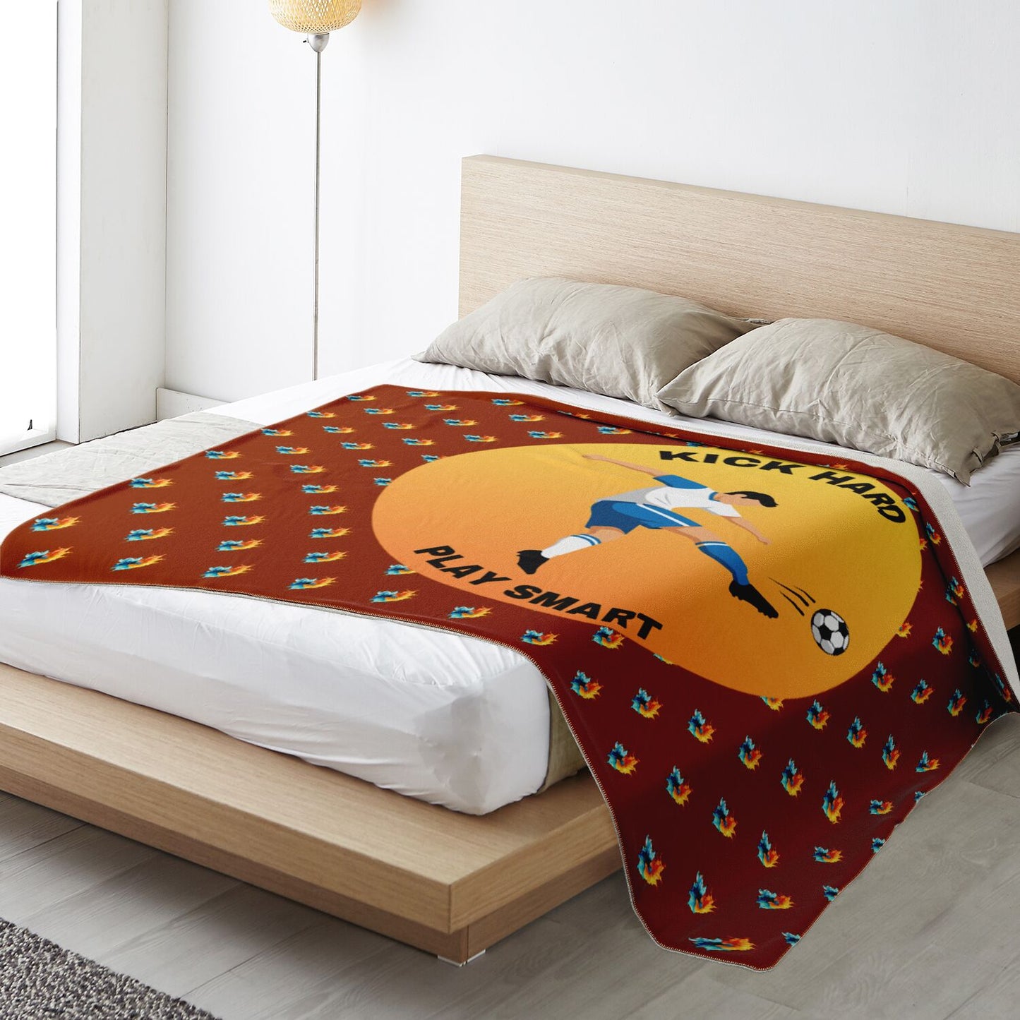 Kick Hard Play Hard - Square Blanket