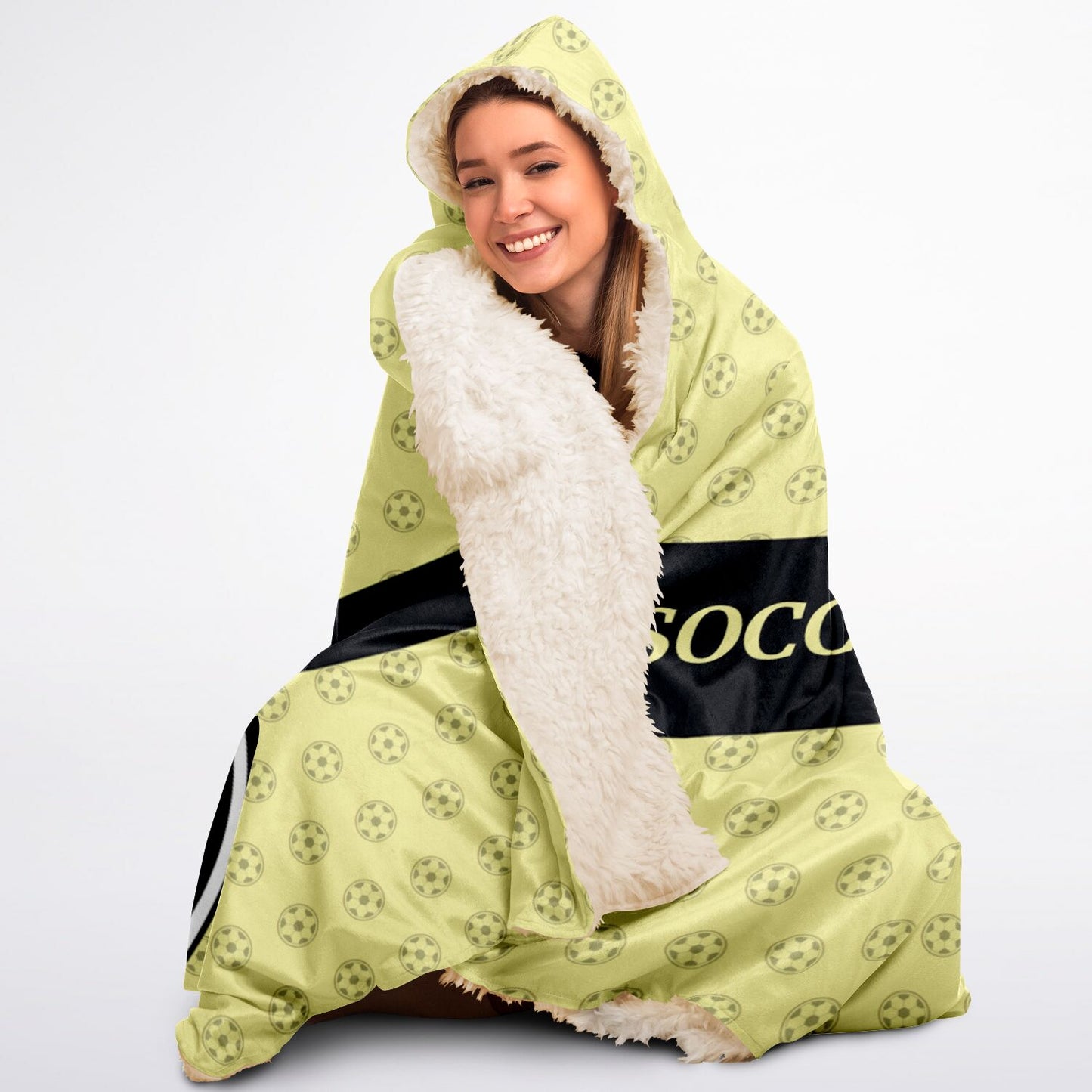 Soccer Champion Yellow - Hooded Blanket