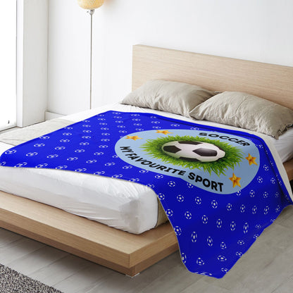 Soccer My Favourite Sport - Square Blanket