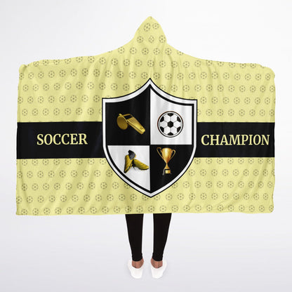 Soccer Champion Yellow - Hooded Blanket