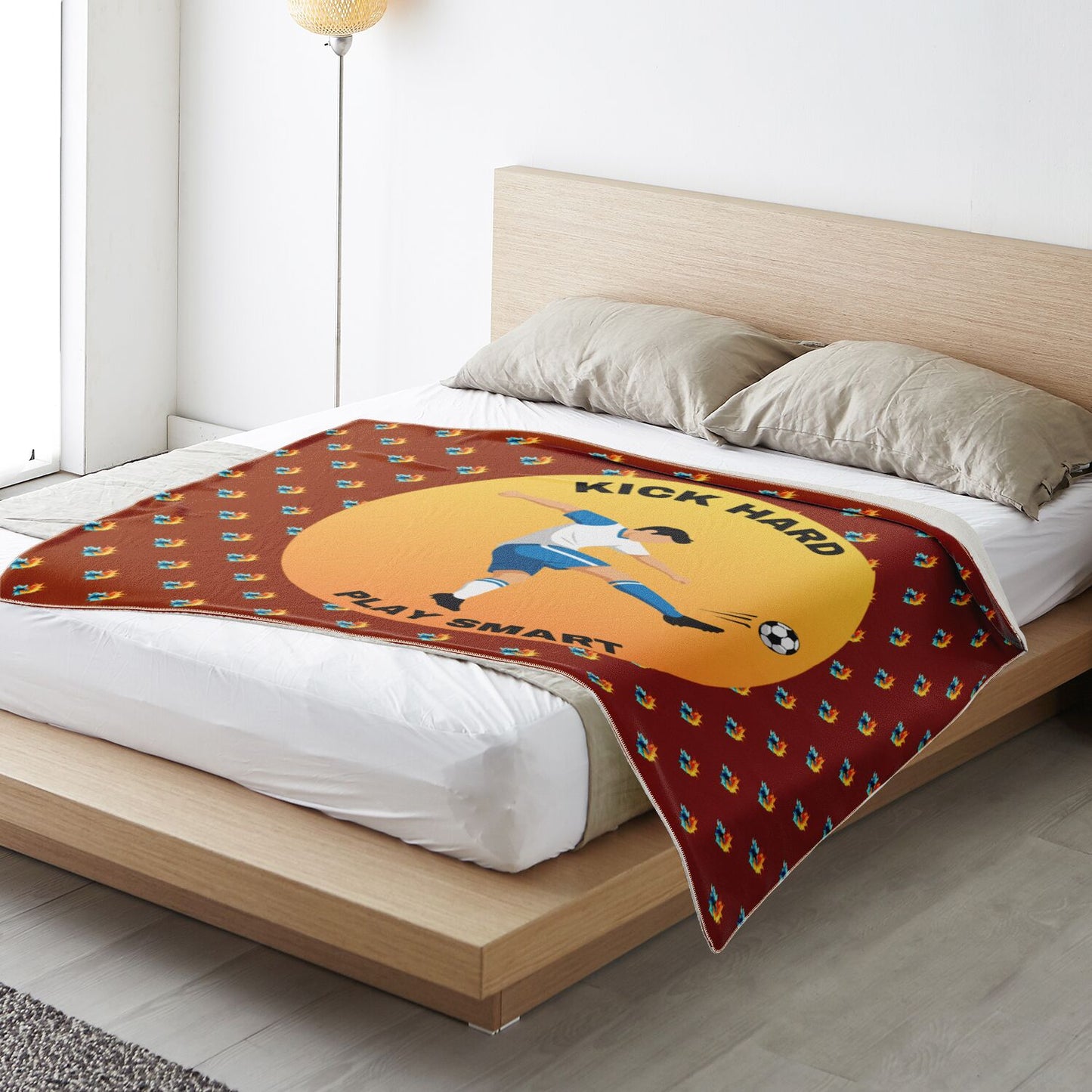 Kick Hard Play Hard - Square Blanket