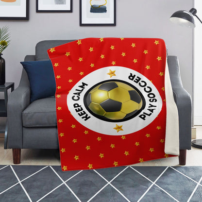 Keep Calm & Play Soccer - Square Blanket