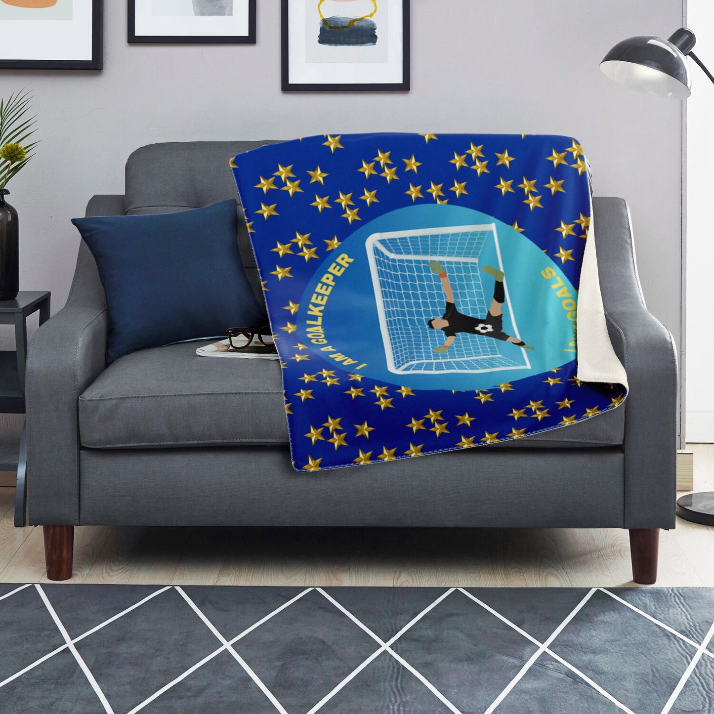 Goalkeeper Saves Goals - Square Blanket