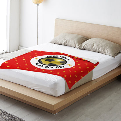 Keep Calm & Play Soccer - Square Blanket