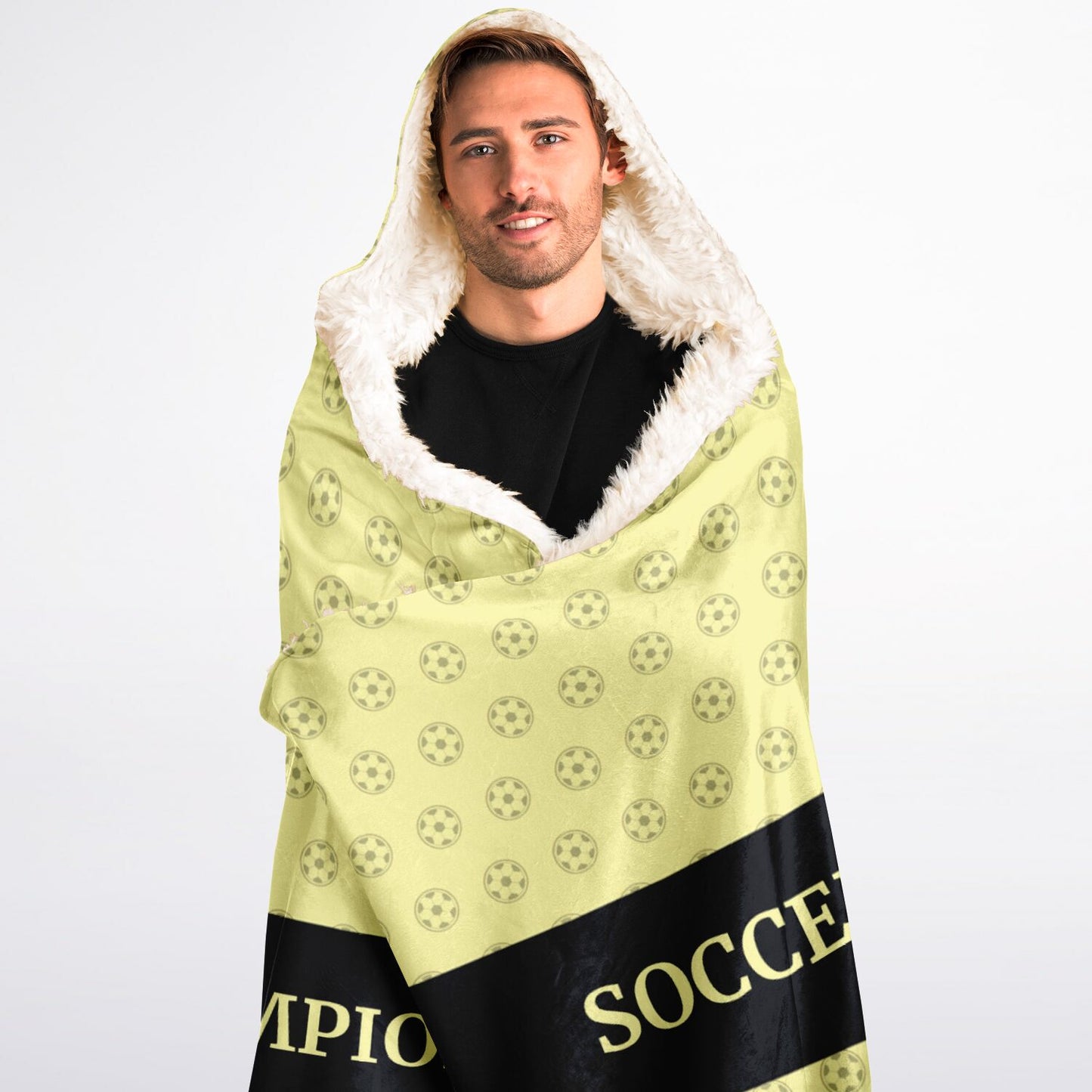 Soccer Champion Yellow - Hooded Blanket