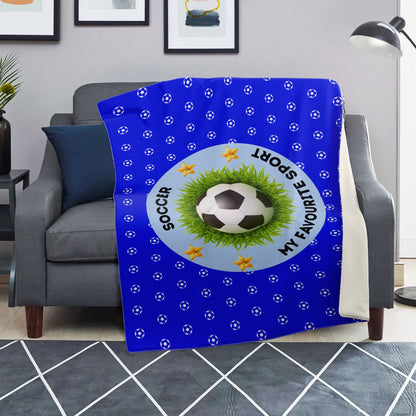 Soccer My Favourite Sport - Square Blanket